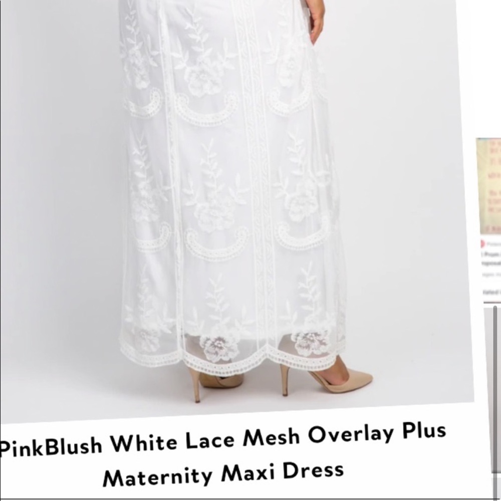 White lace overlay dress wedding or maternity - Picture 5 of 9